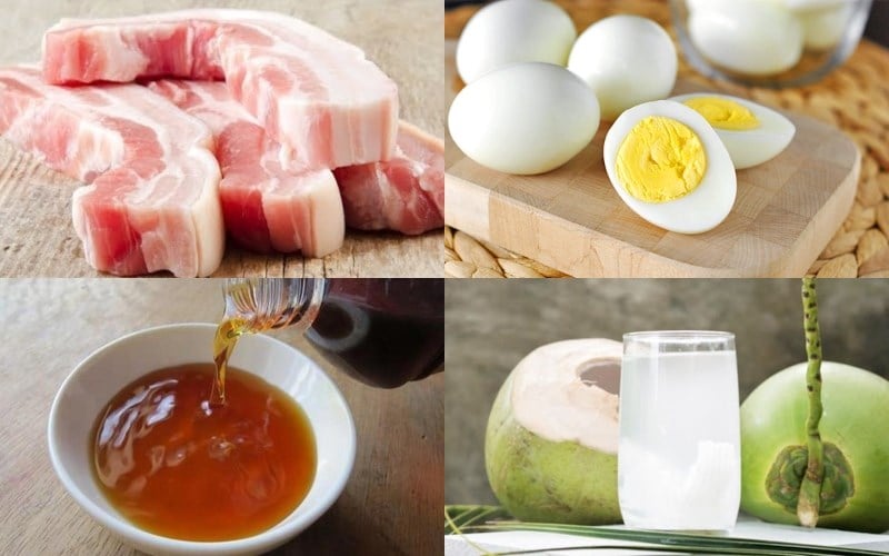 ấu món thịt kho tàu bạn cần chuẩn bị thịt ba chỉ, nên chọn miếng có cả nạc lẫn mỡ và da để khi kho xong thịt sẽ mềm và trông đẹp mắt hơn.