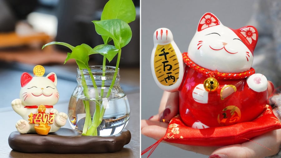 Mèo Thần Tài có thể đặt ở nhiều vị trí khác nhau.