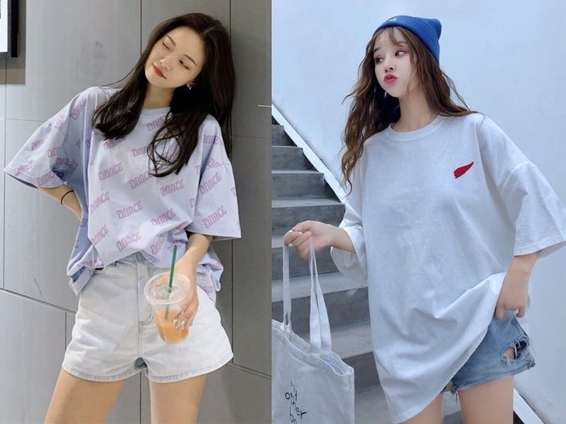 Các nàng có thể chọn những em áo màu sắc sặc sỡ hay họa tiết lớn 