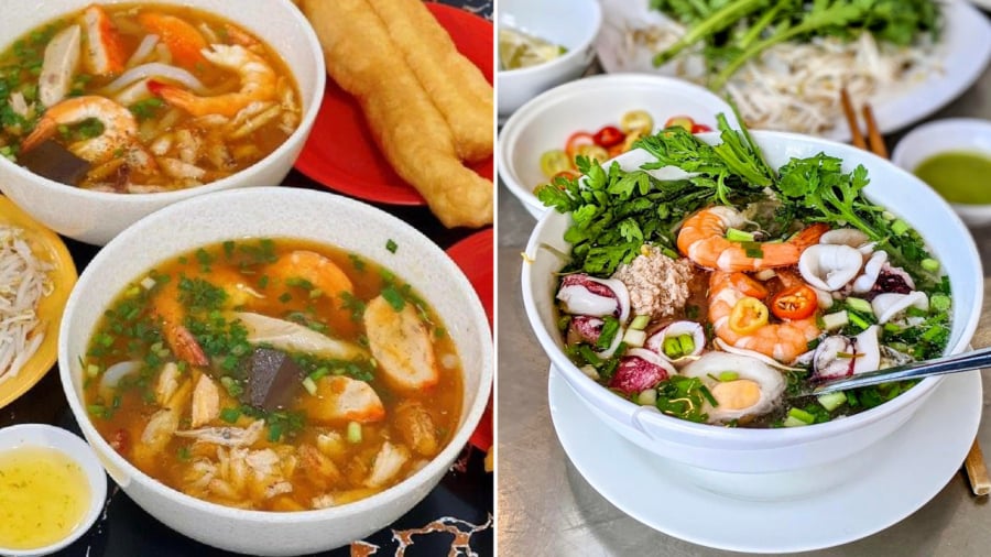 Bánh canh ghẹ và hủ tiếu mực Vũng Tàu.