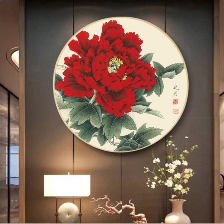 Tranh hoa mẫu đơn mang ý nghĩa phong thủy tốt