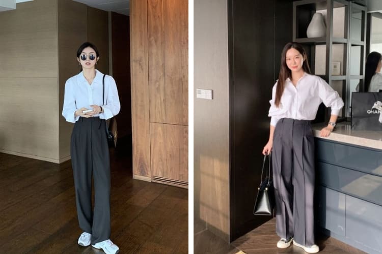 Áo sơ mi trắng là món thời trang kinh điển dù qua bao mùa mốt vẫn luôn được các quý cô sành điệu yêu thích. 