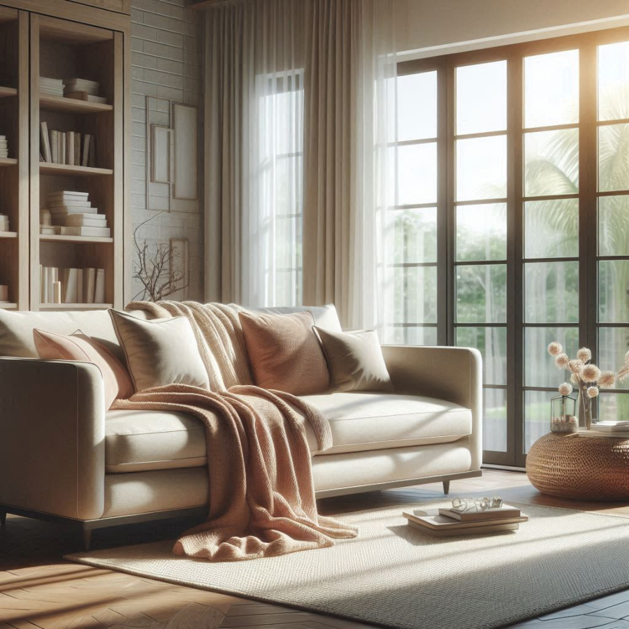 Khi bố trí ghế sofa, một yếu tố quan trọng cần lưu ý là đặt lưng ghế dựa vào tường