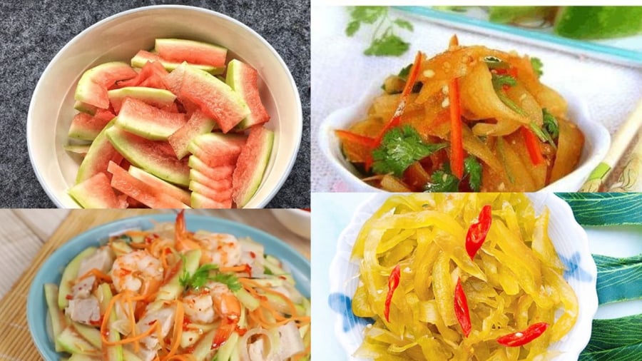 Nhiều món ăn chế biến từ cùi dưa hấu