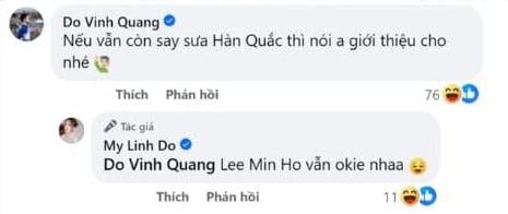 Bình luận của ông xã Đỗ Mỹ Linh gây chú ý.