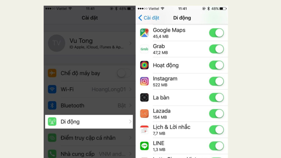 Tắt những ứng dụng không cần thiết