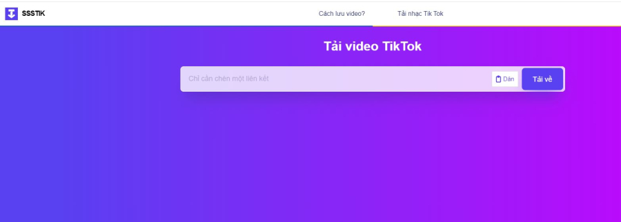 Tải video TikTok không logo với SSStiktok
