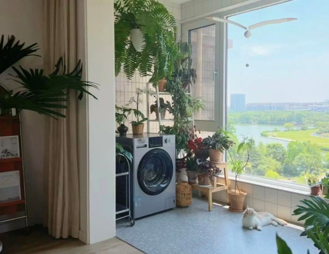 Trong mùa hè nóng, nhiệt độ trên ban công có thể rất cao, gây tổn hại đáng kể đến máy giặt. 