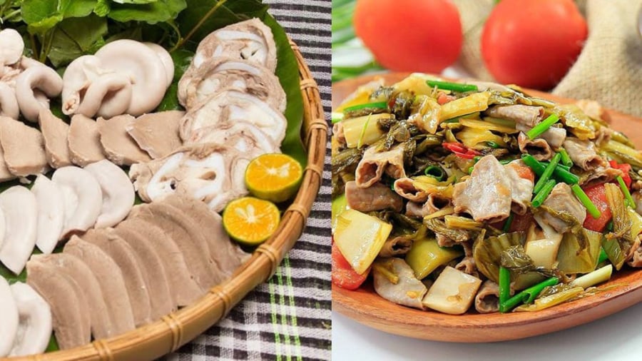Lòng heo (lòng lợn) là món được nhiều người yêu thích