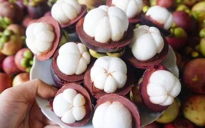 Giá bán măng cụt cao nhất lên đến 60.000 đồng/kg, còn giá thấp nhất cũng trên 30.000 đồng/kg