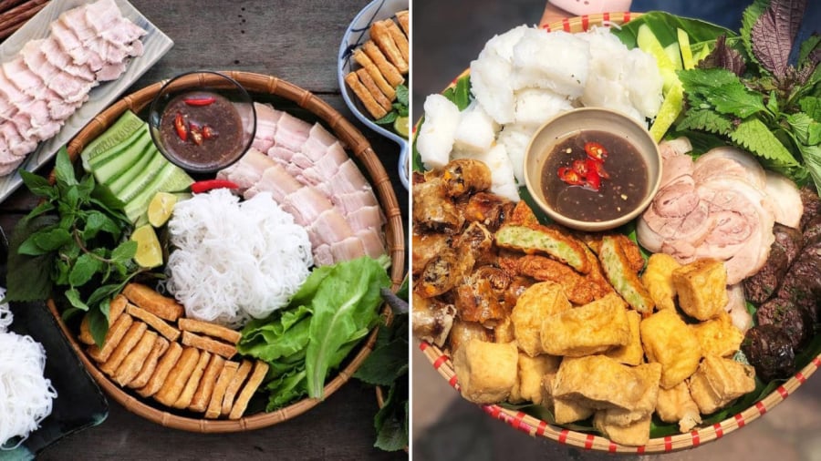 Các hàng bún đậu mắm tôm ngày nay được bổ sung các nguyên liệu đa dạng để phục vụ thực khách.