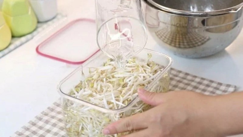 Bảo quản giá đỗ bằng cách ngâm trong nước    