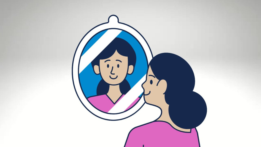 Chôn gương vỡ biểu thị xua đuổi vận xui