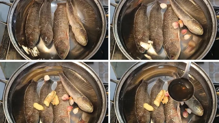 Luộc cá rô
