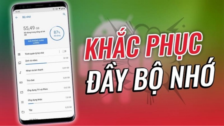 Khắc phục nhanh chóng khi điện thoại báo bộ nhớ đầy