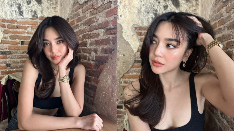 Các cô gái Thái thường tán xếch từ gò má đến mang tai giúp tạo hiệu ứng loang đều. 