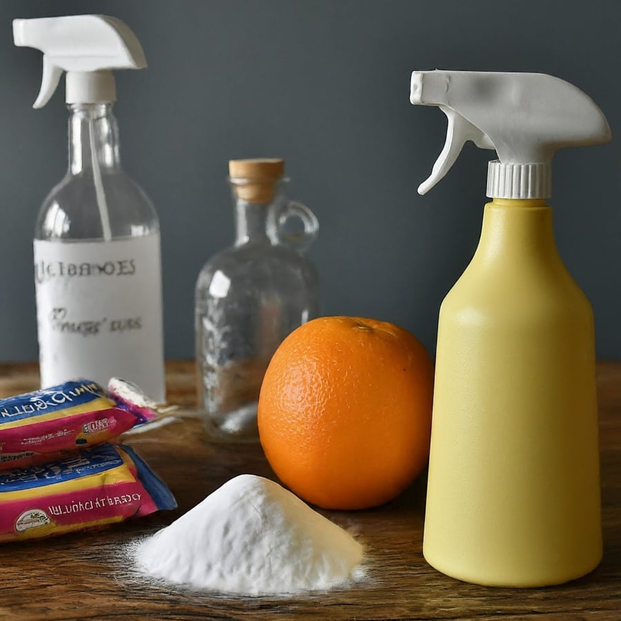 Bình xịt với baking soda và tinh dầu giúp khử mùi khó chịu trong nhà