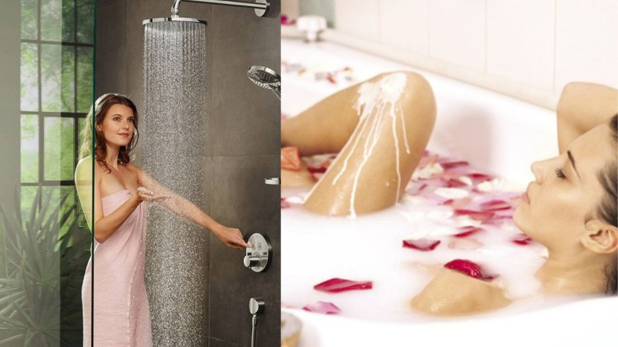 Nên làm ướt cơ thể trước khi gội đầu