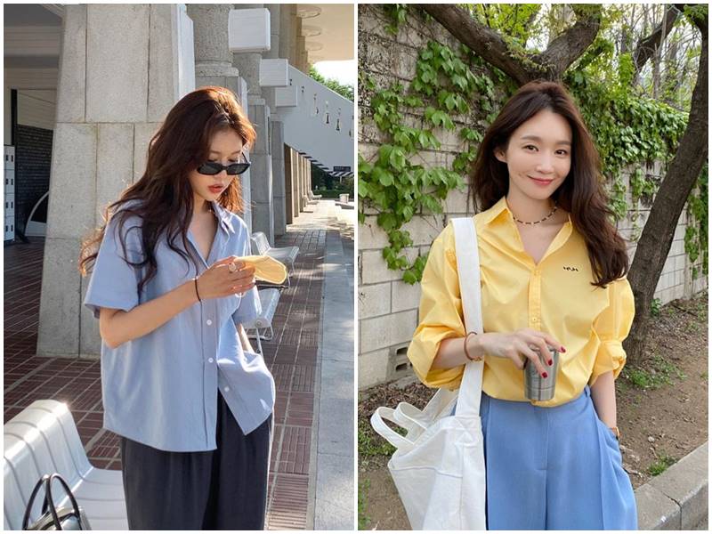 Sơ mi nữ Hàn Quốc cách điệu trang nhã, yêu kiều    