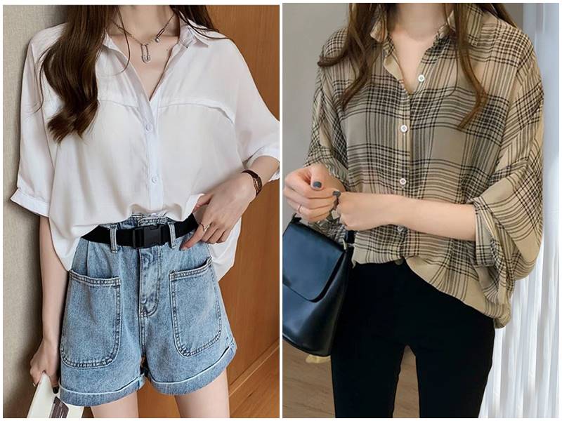 Ao sơ mi cánh dơi giúp chị em tự tin thể hiện cá tính và gu thời trang độc đáo của bản thân.