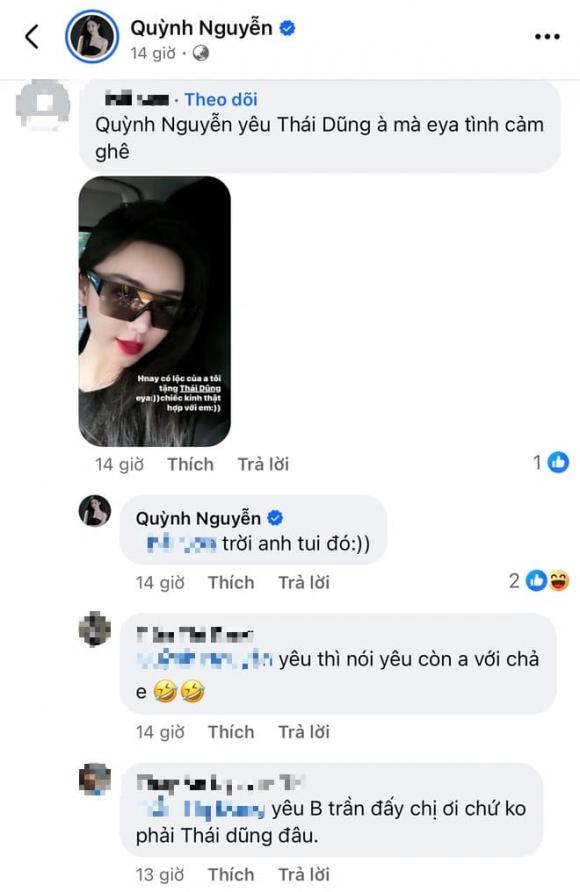 Cô đã đính chính nghi vấn hẹn hò Thái Dũng    