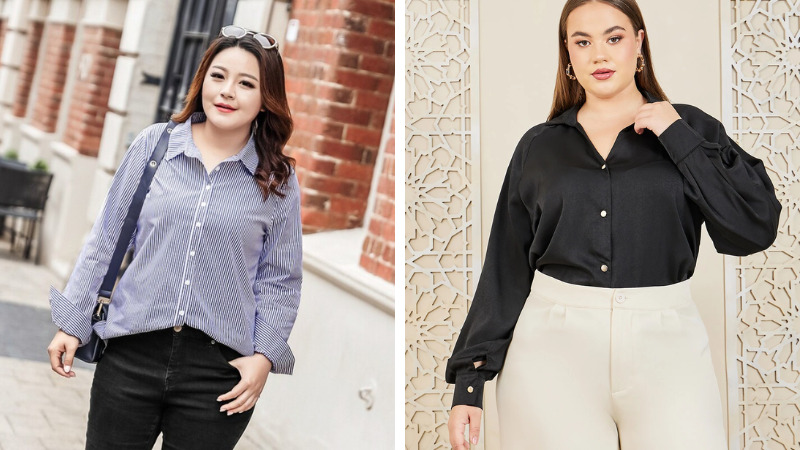 Chị em có thể kết hợp áo sơ mi rộng khoác ngoài hoặc phối với quần tây