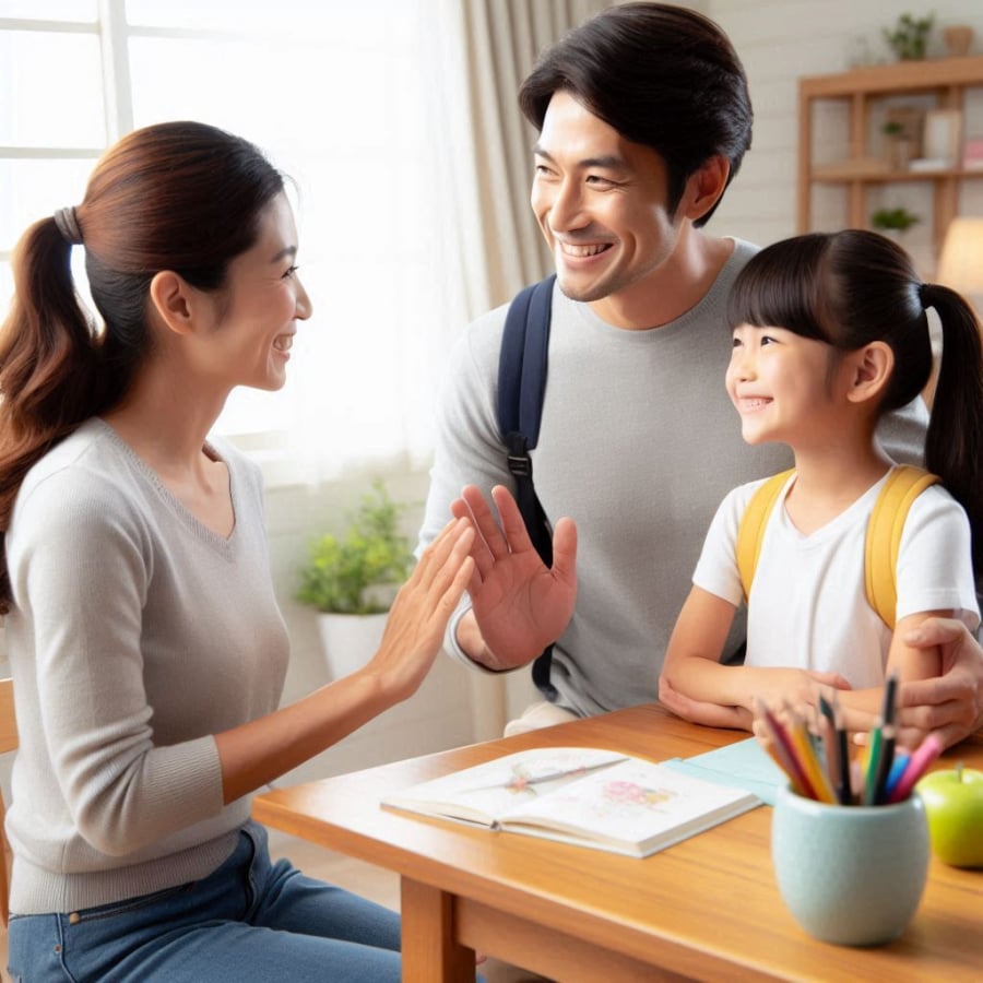 Thay vì áp đặt, cha mẹ nên đồng hành cùng trẻ, tạo môi trường giao tiếp thoải mái bằng cách sử dụng ngôn ngữ và cử chỉ