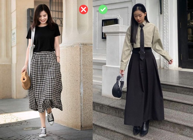 Chân váy họa tiết cũng tương tự, rất dễ 