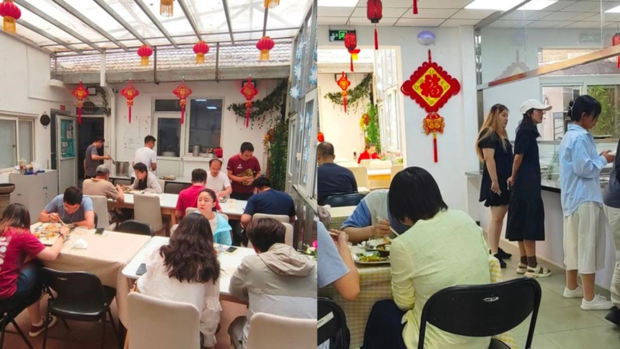 Căng tin cộng đồng cho người già lại đông người trẻ tới ăn