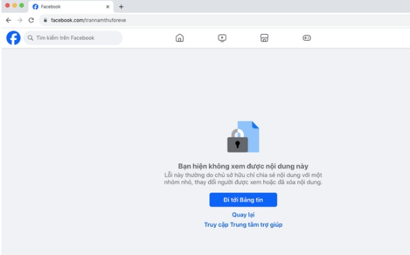 Tài khoản Facebook lẫn Fanpage của Nam Thư đều đã bị khoá vào tối 21/7    