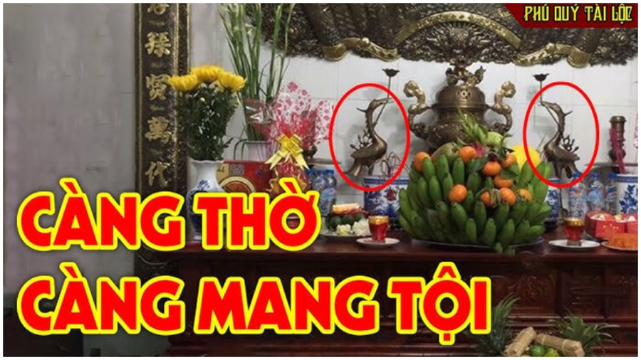 Bàn thờ dựa vào hai hướng này tán lộc