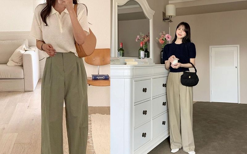 Sự kết hợp giữa áo dệt kim và quần âu giúp nàng công sở có được bộ Shbet999 com đăng nhập cuốn hút.