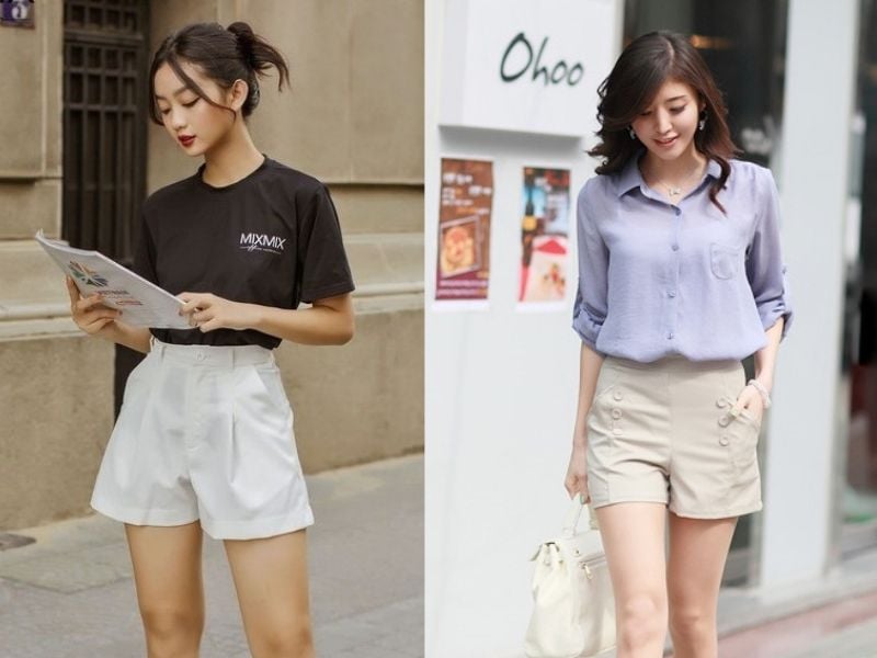 Quần shorts kaki thường có form đứng