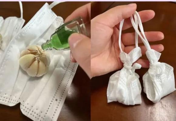 Dầu gió + tỏi    