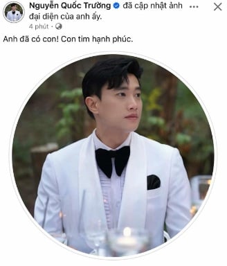 Quốc Trường đăng ảnh diện vest trắng như bạch mã hoàng tử