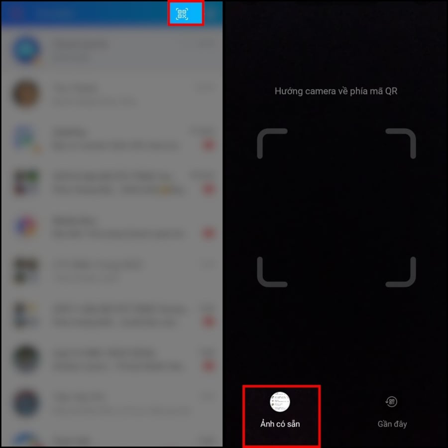 Kết bạn Zalo qua quét mã QR    