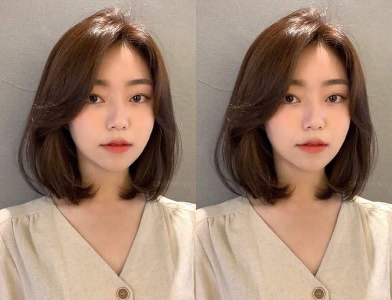 Kiểu tóc uốn cụp đang được ưa chuộng và rất hợp với các khuôn mặt dài, nhỏ vì nó giúp khuôn mặt trở nên cân đối và tươi sáng hơn. 