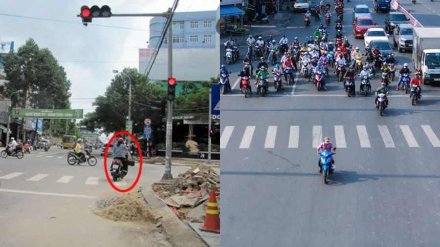 Với lỗi vi phạm vượt đèn đỏ, đèn vàng, người điều khiển xe máy có thể bị phạt tiền và tước giấy phép SHBET 1000 World Cup.