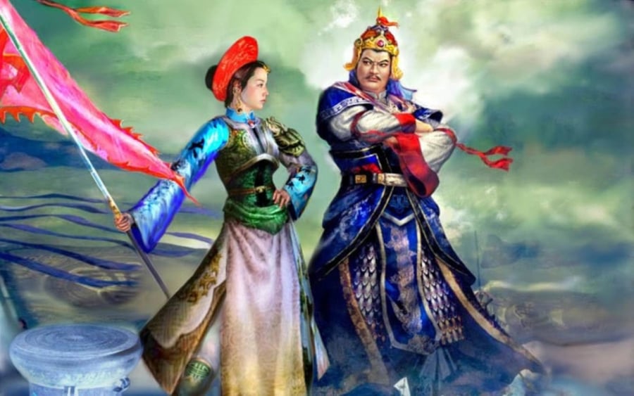 Vợ chồng võ tướng Trần Quang Diệu và Bùi Thị Xuân. (Ảnh minh họa)