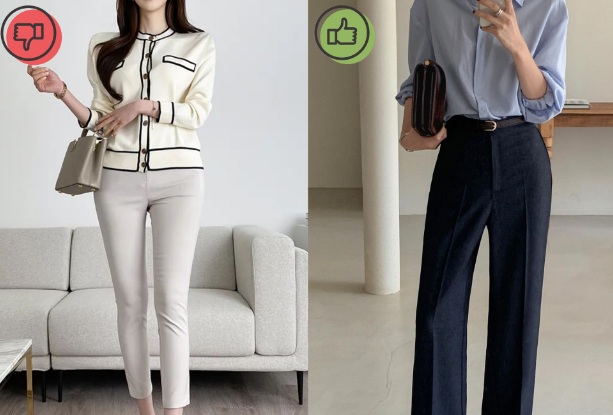 Các mẫu quần bó sát không dễ mặc, có thể khiến vẻ ngoài trở nên lỗi mốt. 