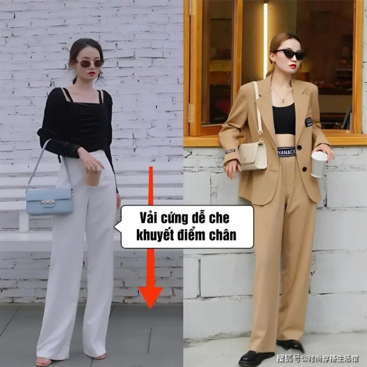Những loại phổ biến nhất là vải denim, vest và vải chenille, những loại vải này có thể hỗ trợ tốt hình dáng của chiếc quần