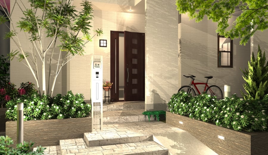 Trước nhà nên sạch sẽ và trang trí đẹp hút lộc