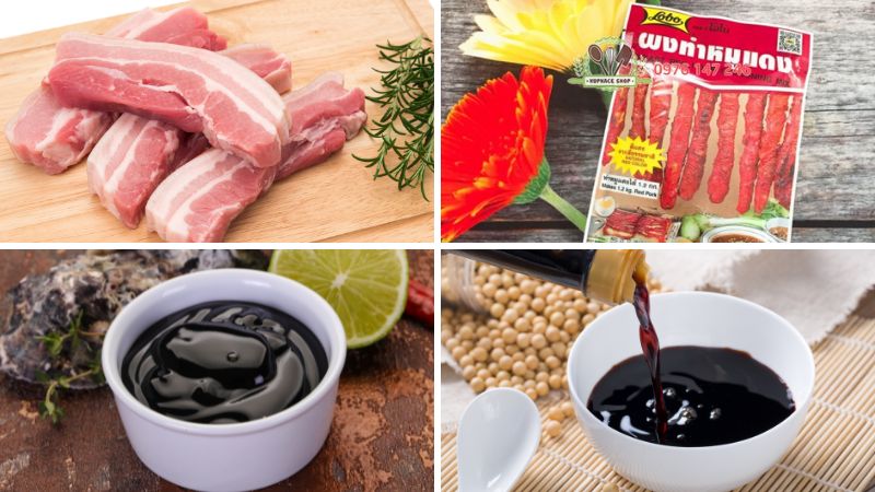 Nguyên liệu làm món thịt 