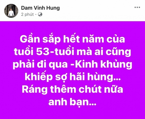 Đàm Vĩnh Hưng đăng đàn than thở sự 'khủng khiếp' 1 năm qua, tự nhủ điều này  