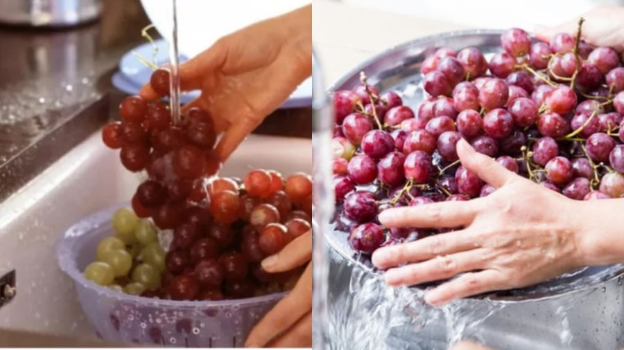 Rửa cả chùm sẽ không sạch
