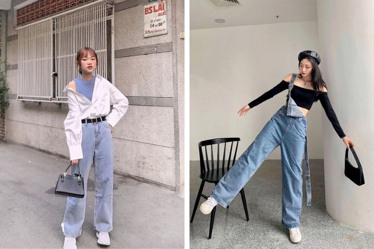 Những chiếc quần jeans ống rộng có độ rộng vừa phải, không quá lùng bùng sẽ giúp giữ được tỷ lệ Sh88bet đăng ký miễn phí. 