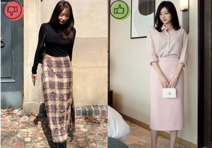 Chân váy họa tiết cầu kỳ có thể khiến bộ Shbet999 com đăng nhập trở nên rườm rà và khó phối đồ