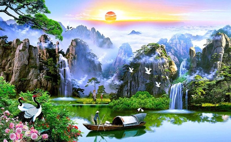 Các bức tranh phong cảnh và thư pháp có thể mang đến tài lộc cho Shbet111 slot, casino, thể thao, xổ số. (Ảnh minh họa)