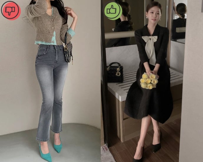 Giày cao gót màu sắc quá rực rỡ, đặc biệt là các gam màu sáng như màu bút nhớ dòng, không còn phù hợp với xu hướng hiện tại.
