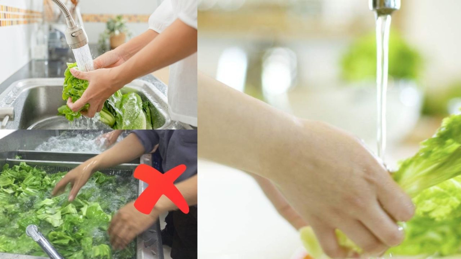 Hãy rửa dưới vòi nước chảy
